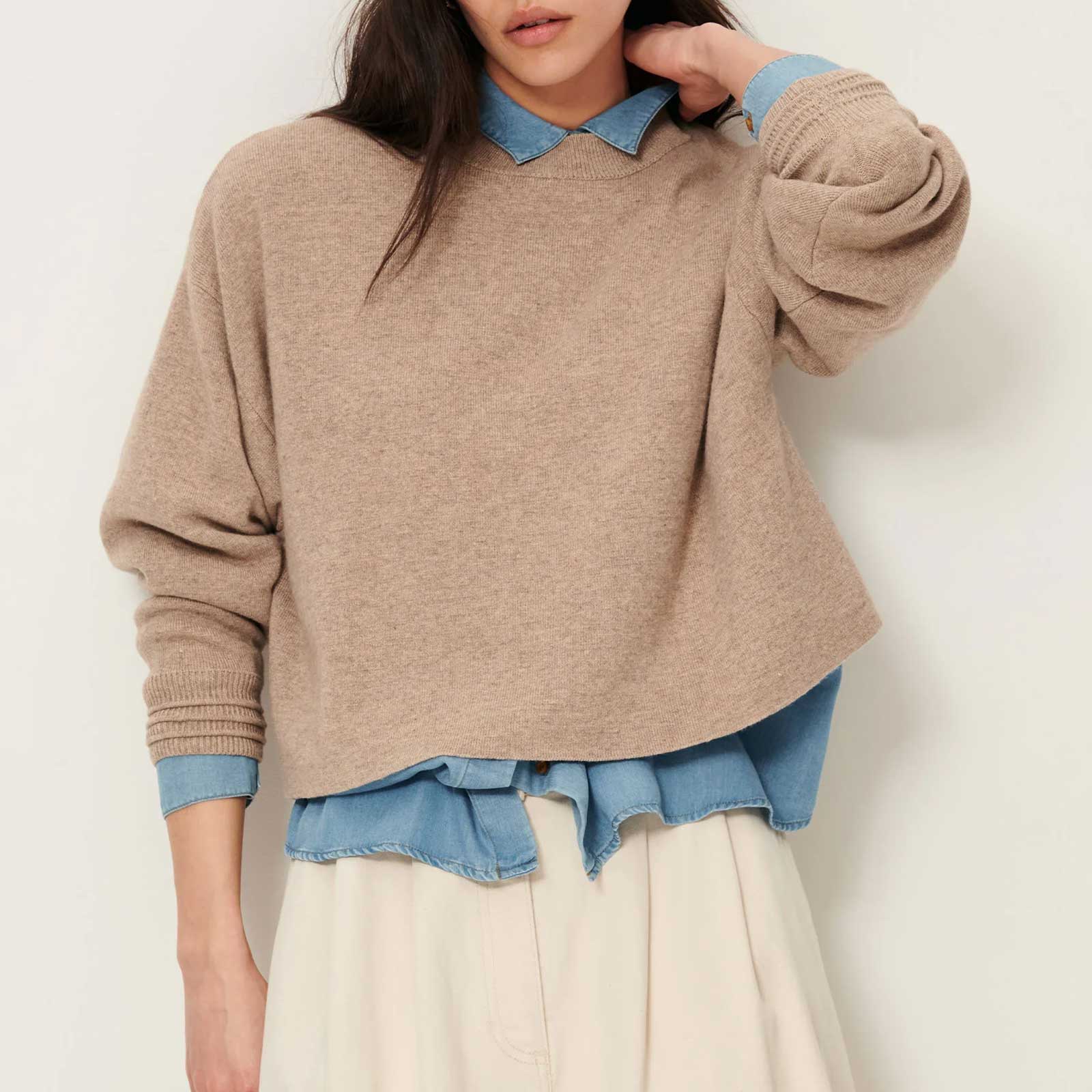 Vizzanova High Neck Jumper fossil Sessùn