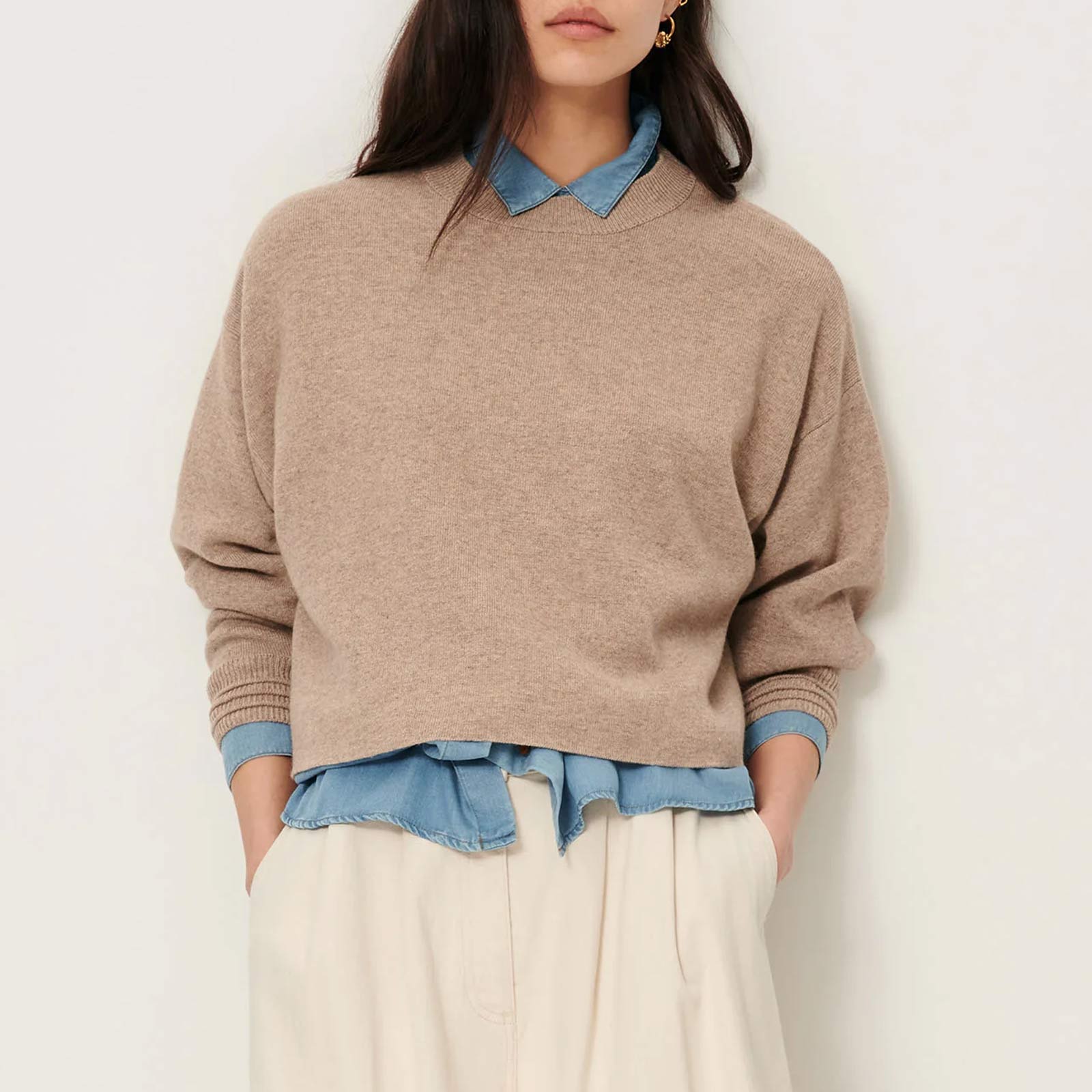 Vizzanova High Neck Jumper fossil Sessùn