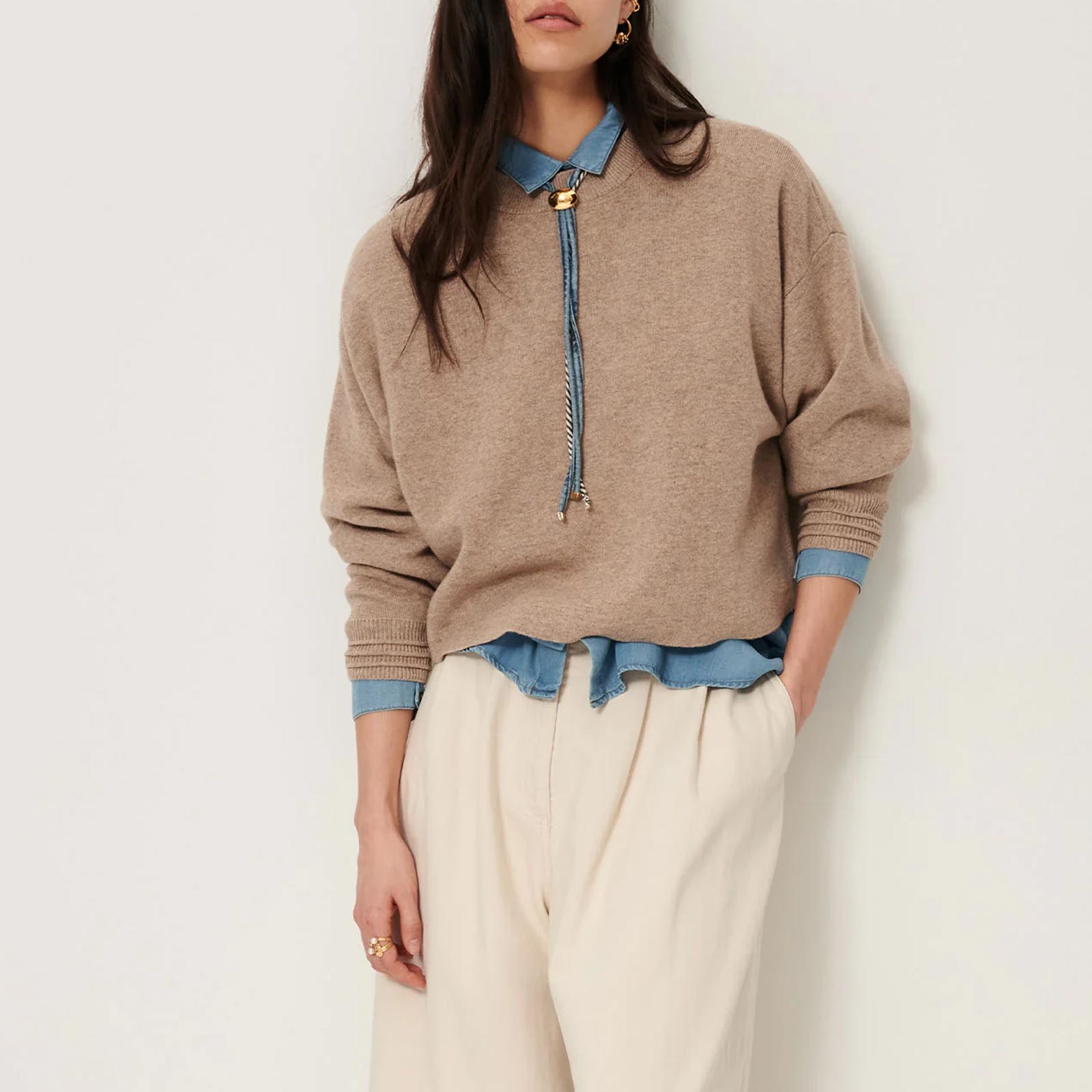 Vizzanova High Neck Jumper fossil Sessùn