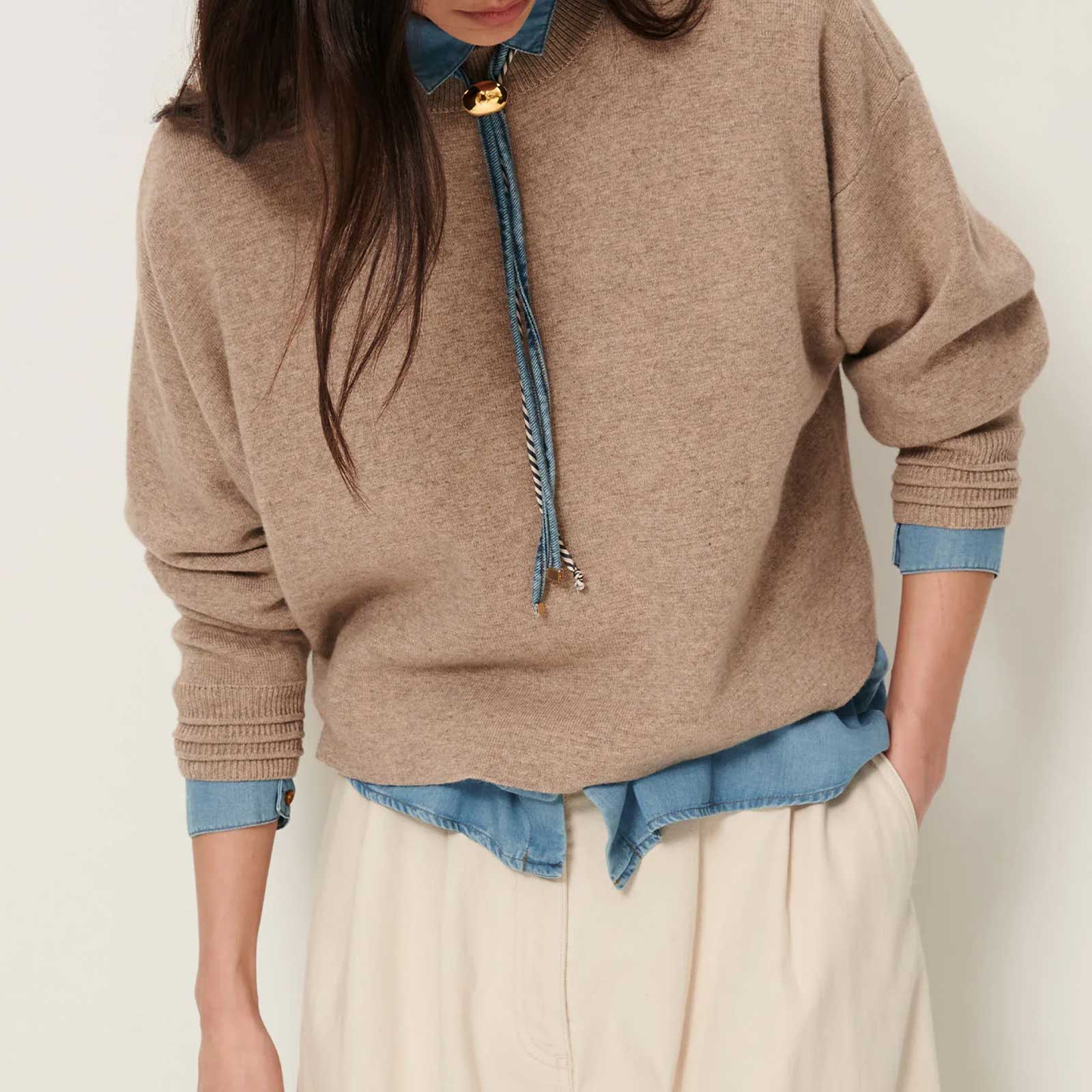 Vizzanova High Neck Jumper fossil Sessùn