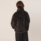 Faux Fur Jacket antracita INDI&COLD