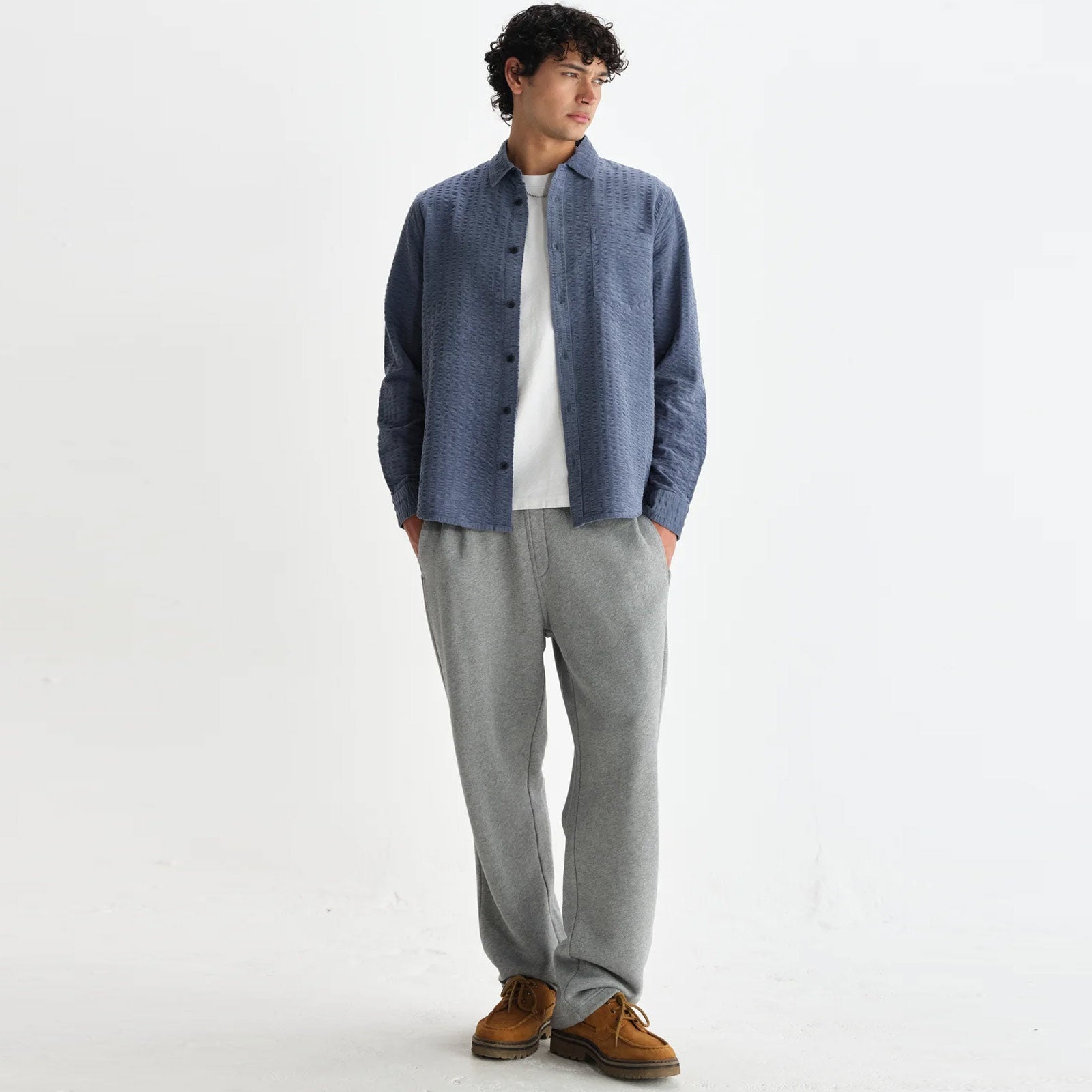 Shelly Shirt Seersucker Cord blue Wax London