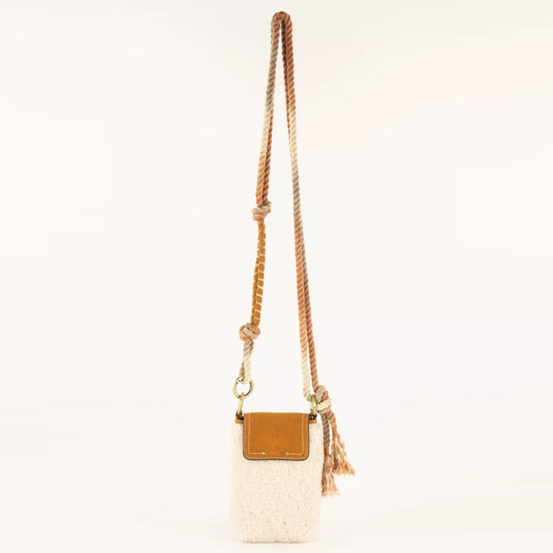 Evalio Shearling Bag natural