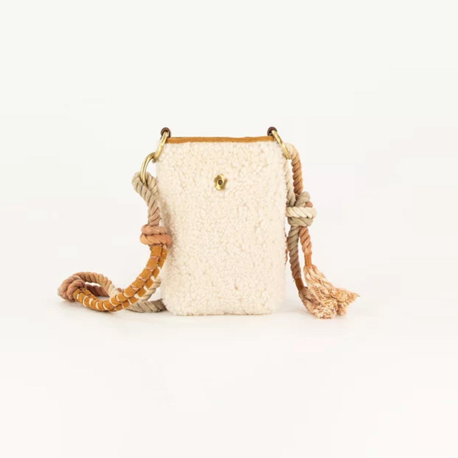 Evalio Shearling Bag natural