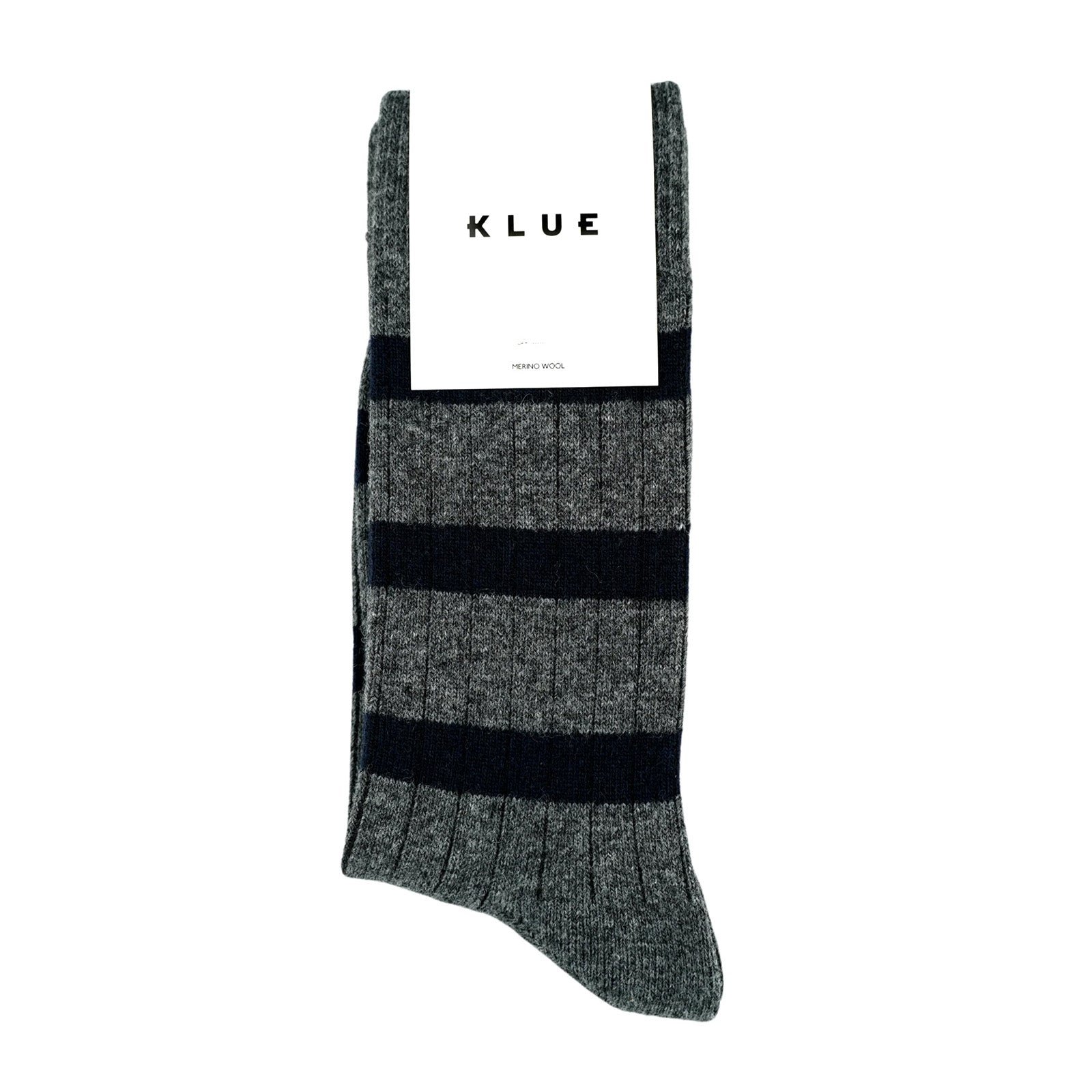 Stripes Merino Wool Socks grey/navy