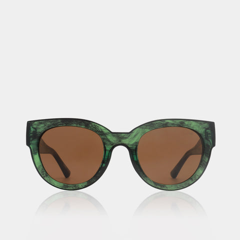Lilly Sunglasses green marble transparent