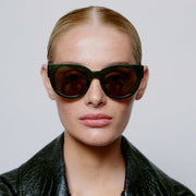 Lilly Sunglasses green marble transparent