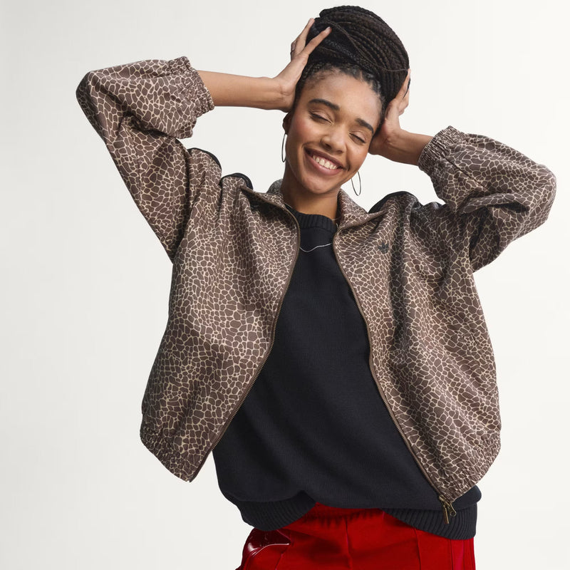 Firebird Oversized AOP Denim Jacket earth strata/stone khaki Adidas