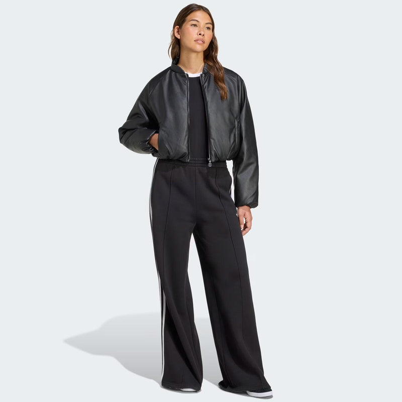 Pleather Bomber Jacket black Adidas