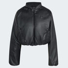 Pleather Bomber Jacket black Adidas