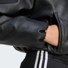 Pleather Bomber Jacket black Adidas