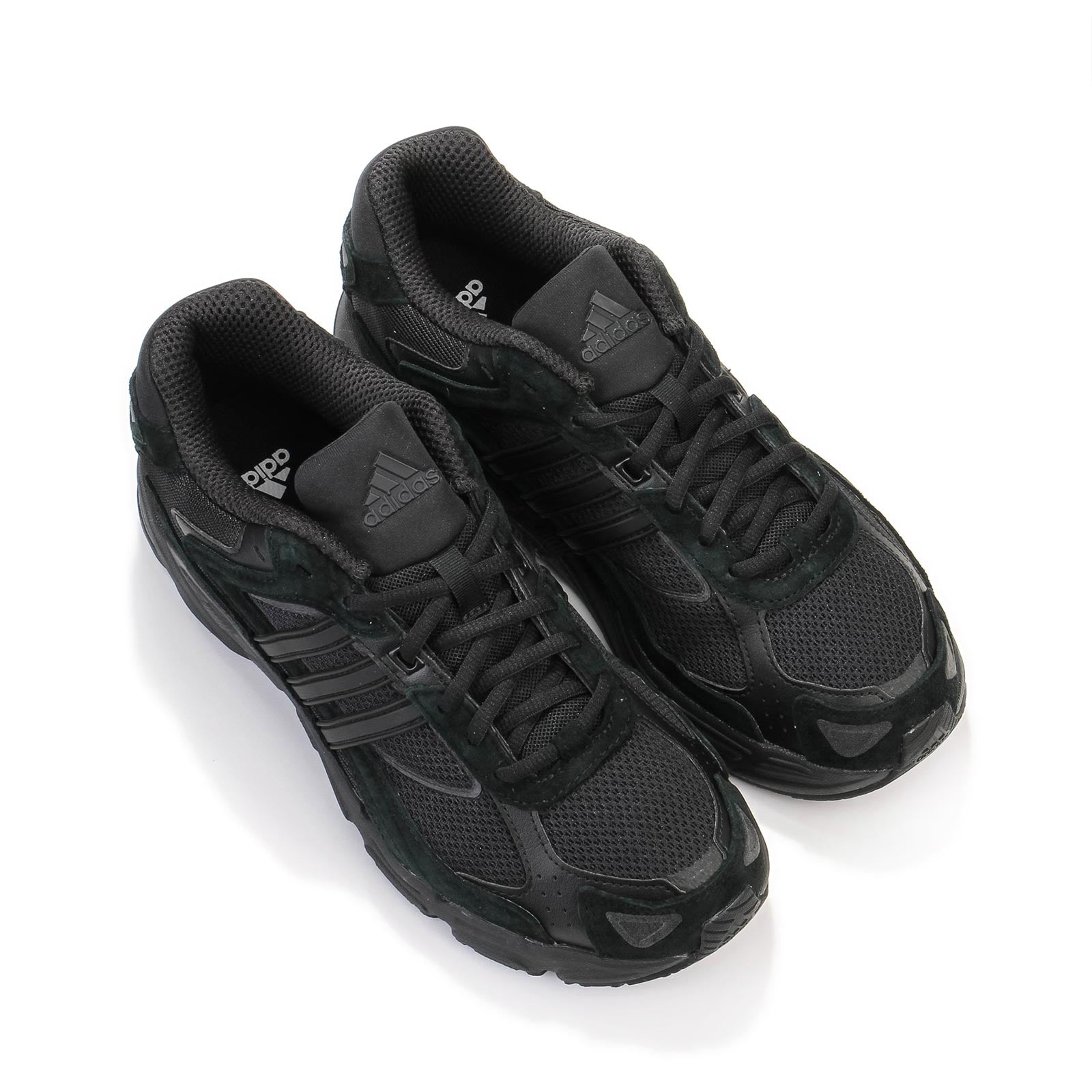 Black adidas shoes leather online