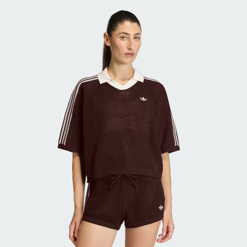 Crochet Polo aurora coffee Adidas