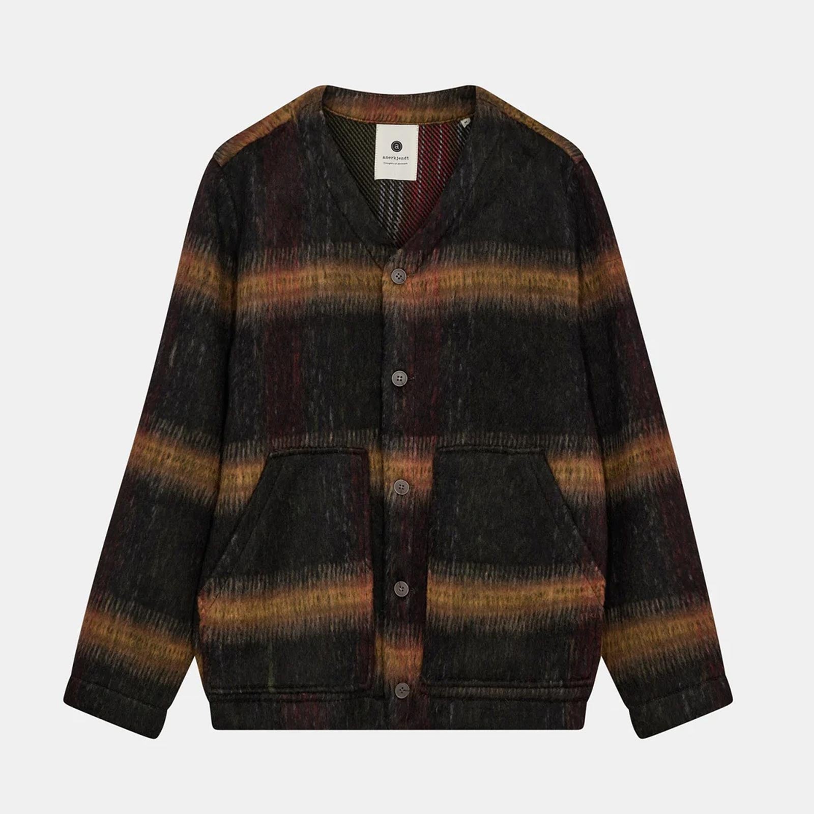 Akdan Heavy Twill Check Overshirt forest night Anerkjendt