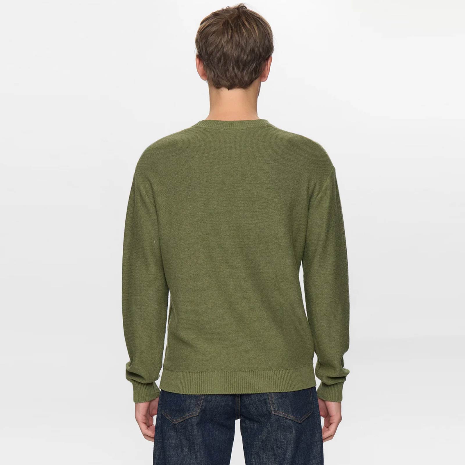 Akebbe Cotton/Silk Knit loden green Anerkjendt