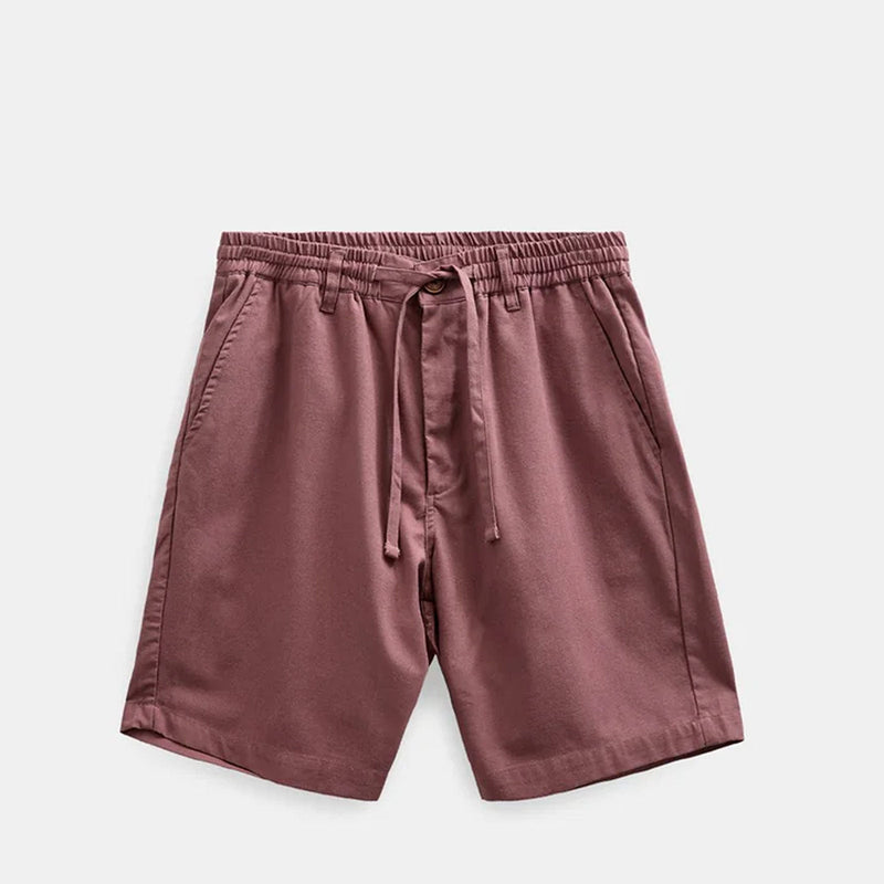 Akjames Cot/Linen/Vis Ela Shorts blackberry wine Anerkjendt