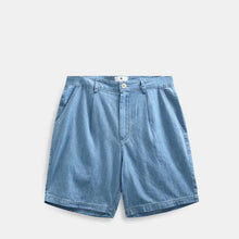 Akjan Chambray Shorts medium blue denim Anerkjendt