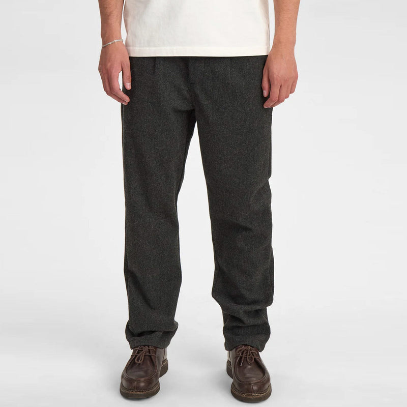 Akjan Pleat Wool Pant granite grey Anerkjendt