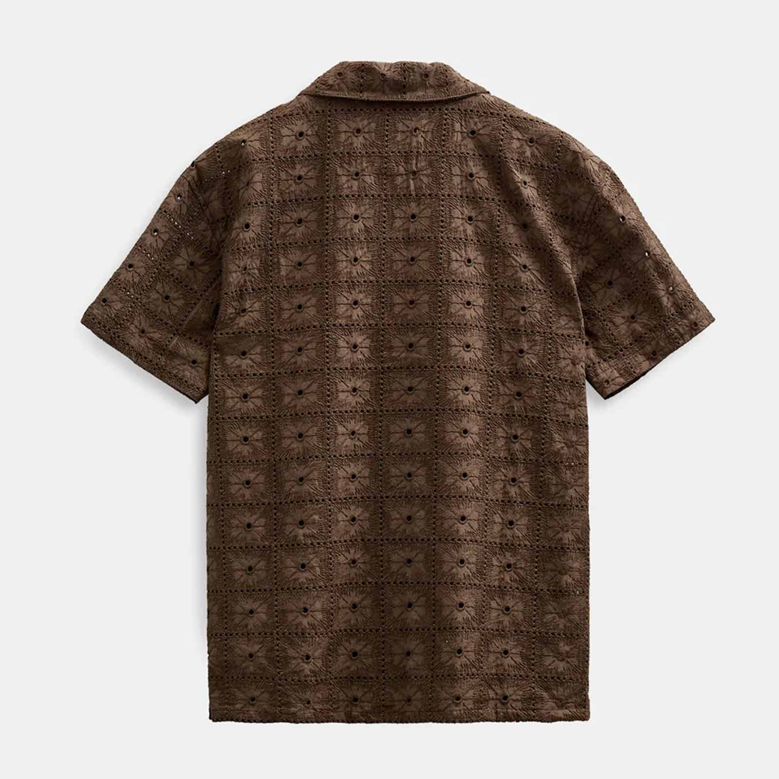 Akleander Lace EMB S/S Shirt teak Anerkjendt