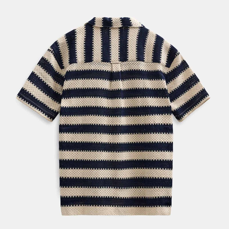 Akleander Stripe Lace S/S Shirt tofu Anerkjendt
