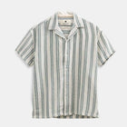 Akleander Struc Stripe2 S/S Shirt tofu Anerkjendt