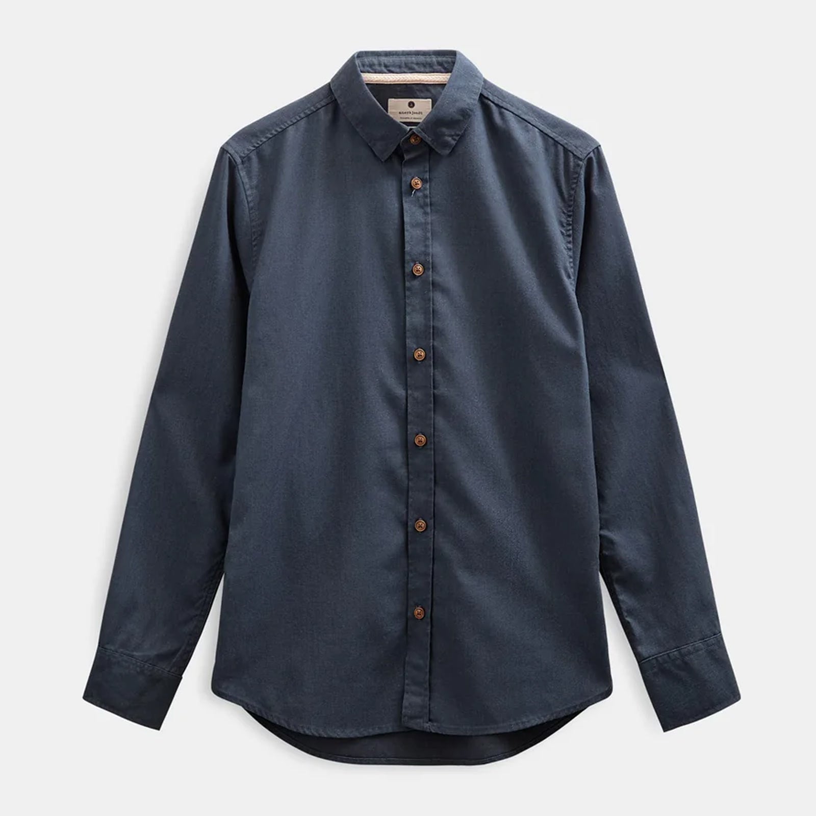 Akleif Cot/Linen/Vis L/S Shirt blue indigo Anerkjendt