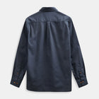 Akleif Cot/Linen/Vis L/S Shirt blue indigo Anerkjendt