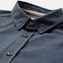 Akleif Cot/Linen/Vis L/S Shirt blue indigo Anerkjendt