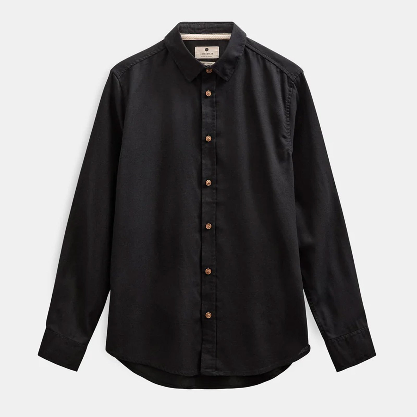 Akleif Cot/Linen/Vis L/S Shirt caviar Anerkjendt