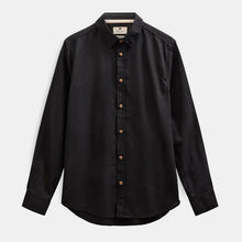 Akleif Cot/Linen/Vis L/S Shirt caviar Anerkjendt