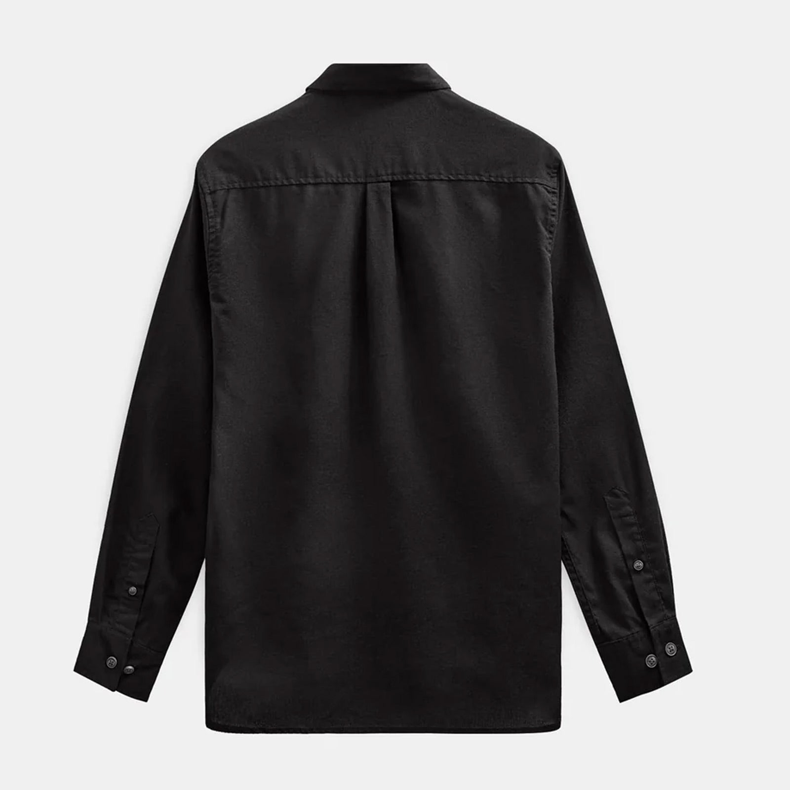 Akleif Cot/Linen/Vis L/S Shirt caviar Anerkjendt