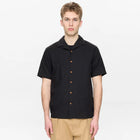 Akleo Cot/Linen/Vis S/S Shirt caviar Anerkjendt