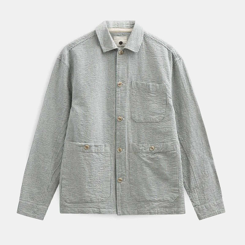 Akodin Stripe Overshirt tofu Anerkjendt