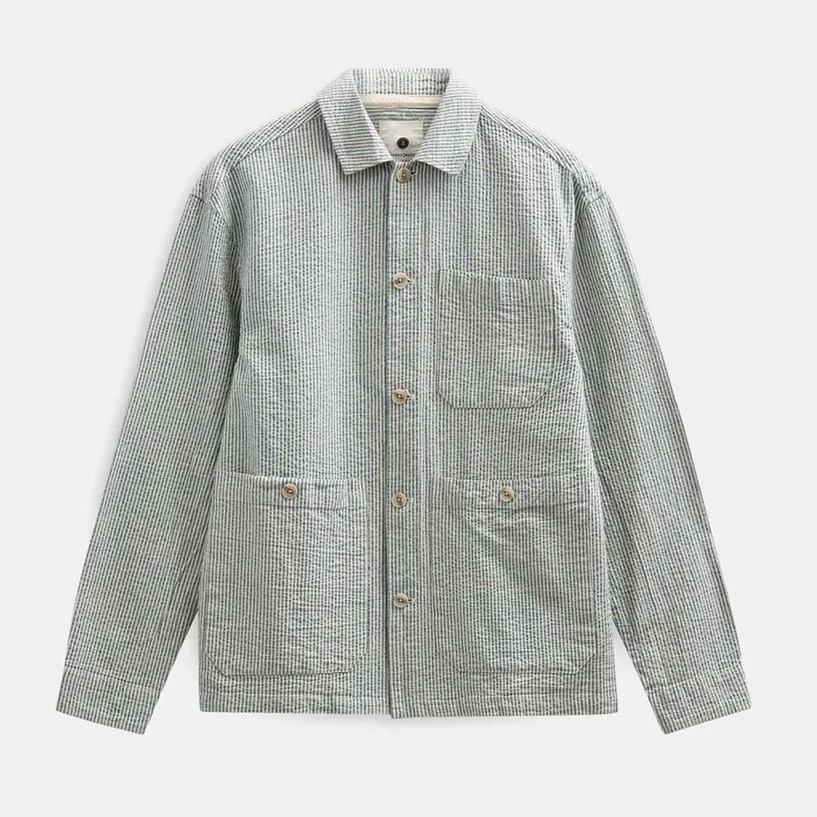 Akodin Stripe Overshirt tofu Anerkjendt