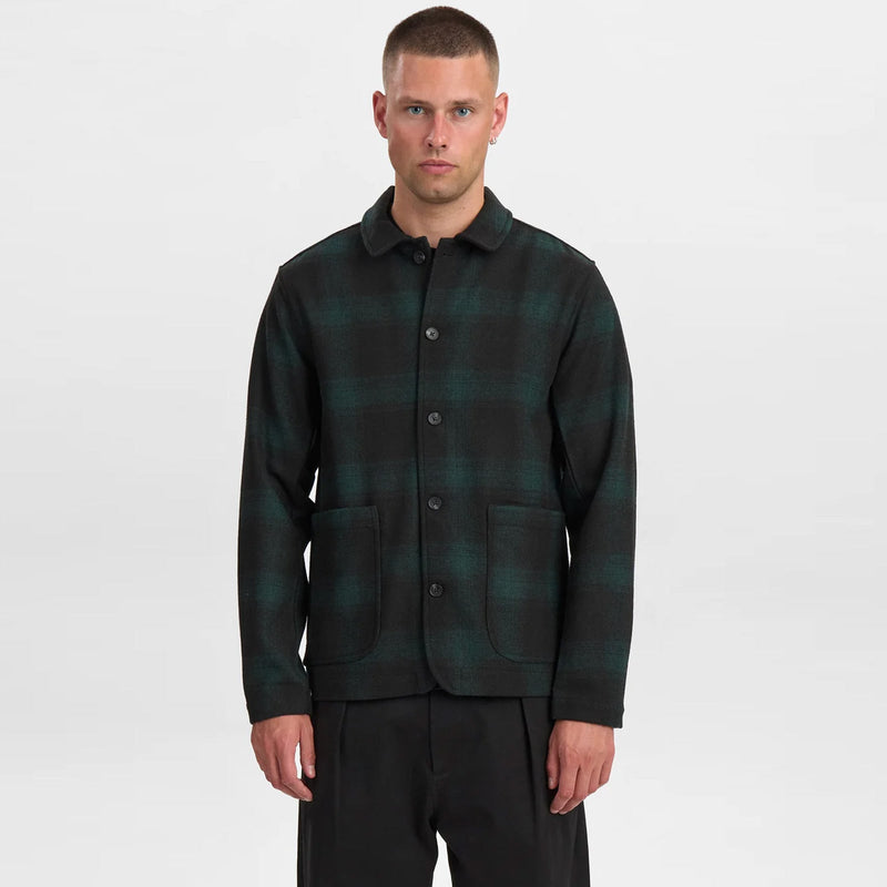 Akoscar Woolen Overshirt forest night Anerkjendt