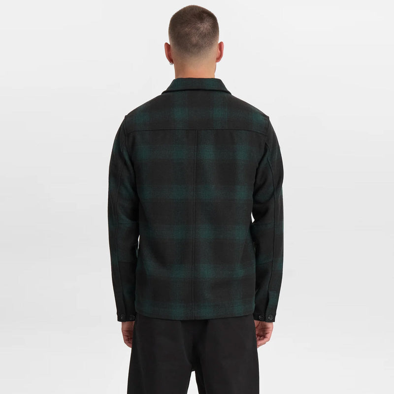Akoscar Woolen Overshirt forest night Anerkjendt