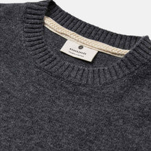 Akpeter Merino Wool Knit Jumper dark grey mel Anerkjendt