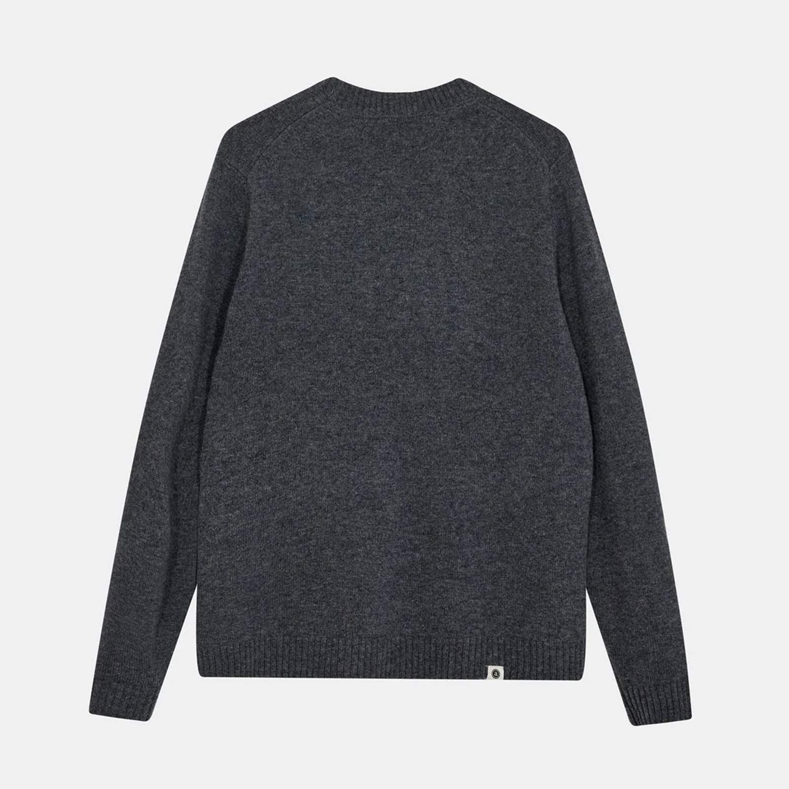 Akpeter Merino Wool Knit Jumper dark grey mel Anerkjendt