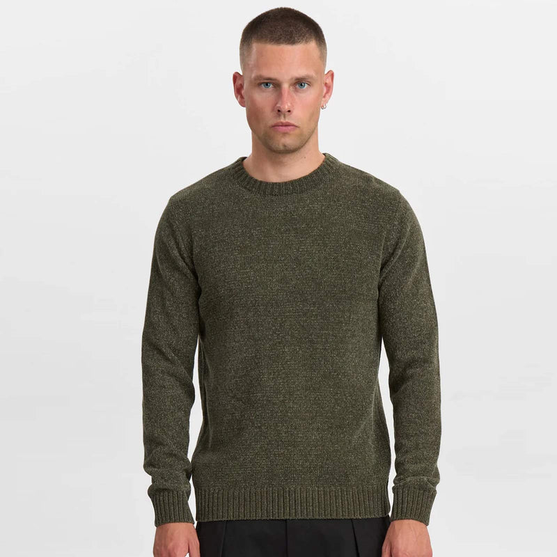 Aksune Chenille Knit Jumper forest night Anerkjendt