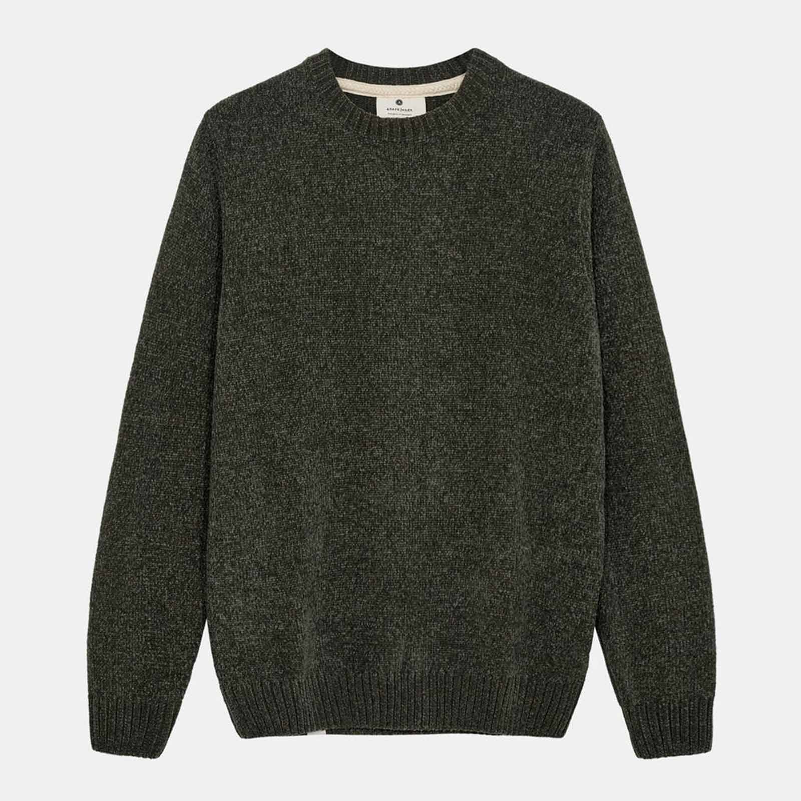 Aksune Chenille Knit Jumper forest night Anerkjendt