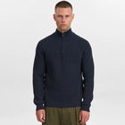 Aksune Patent Half Zip Knit Jumper sky captain Anerkjendt