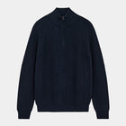 Aksune Patent Half Zip Knit Jumper sky captain Anerkjendt
