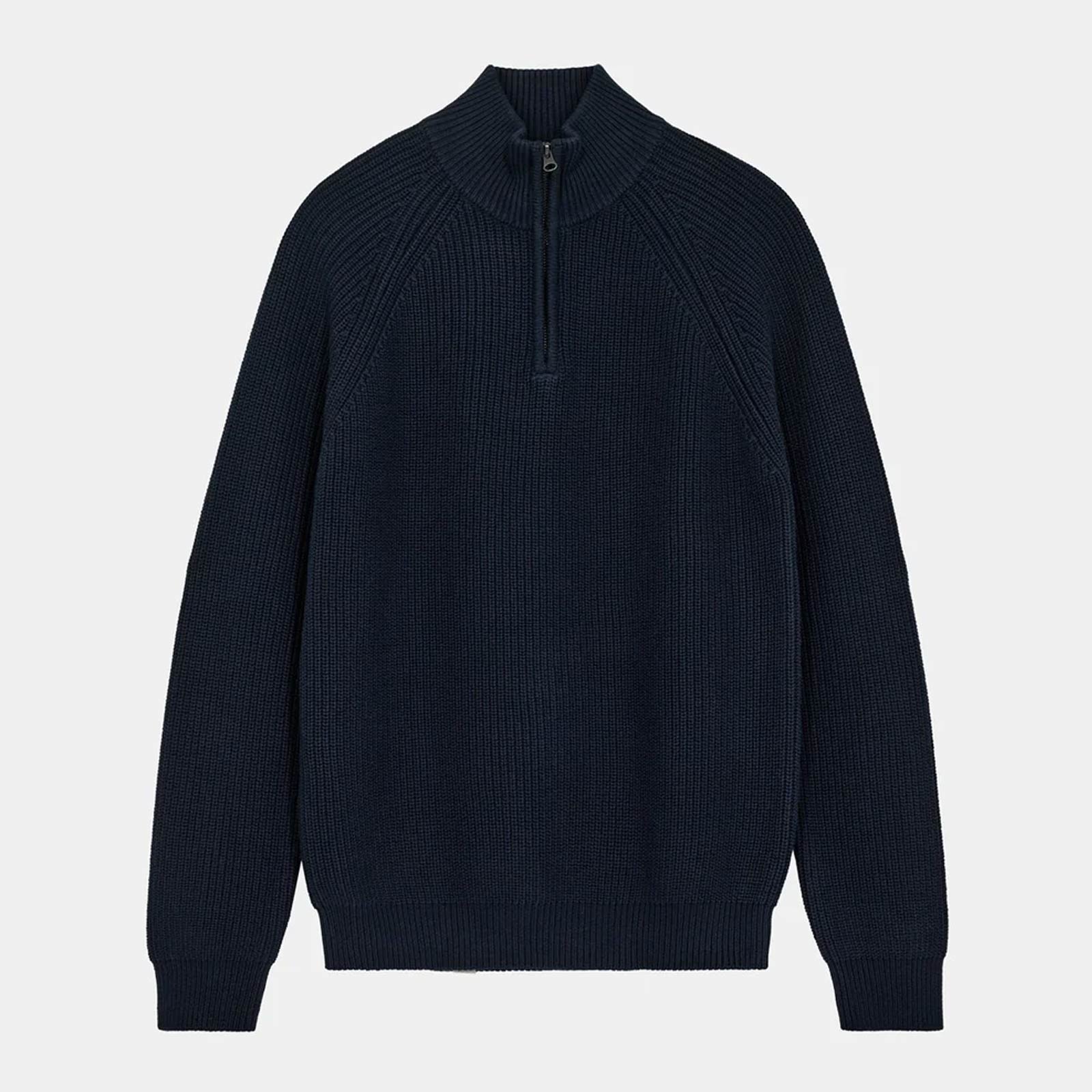 Aksune Patent Half Zip Knit Jumper sky captain Anerkjendt
