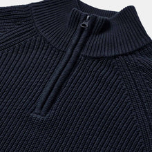 Aksune Patent Half Zip Knit Jumper sky captain Anerkjendt