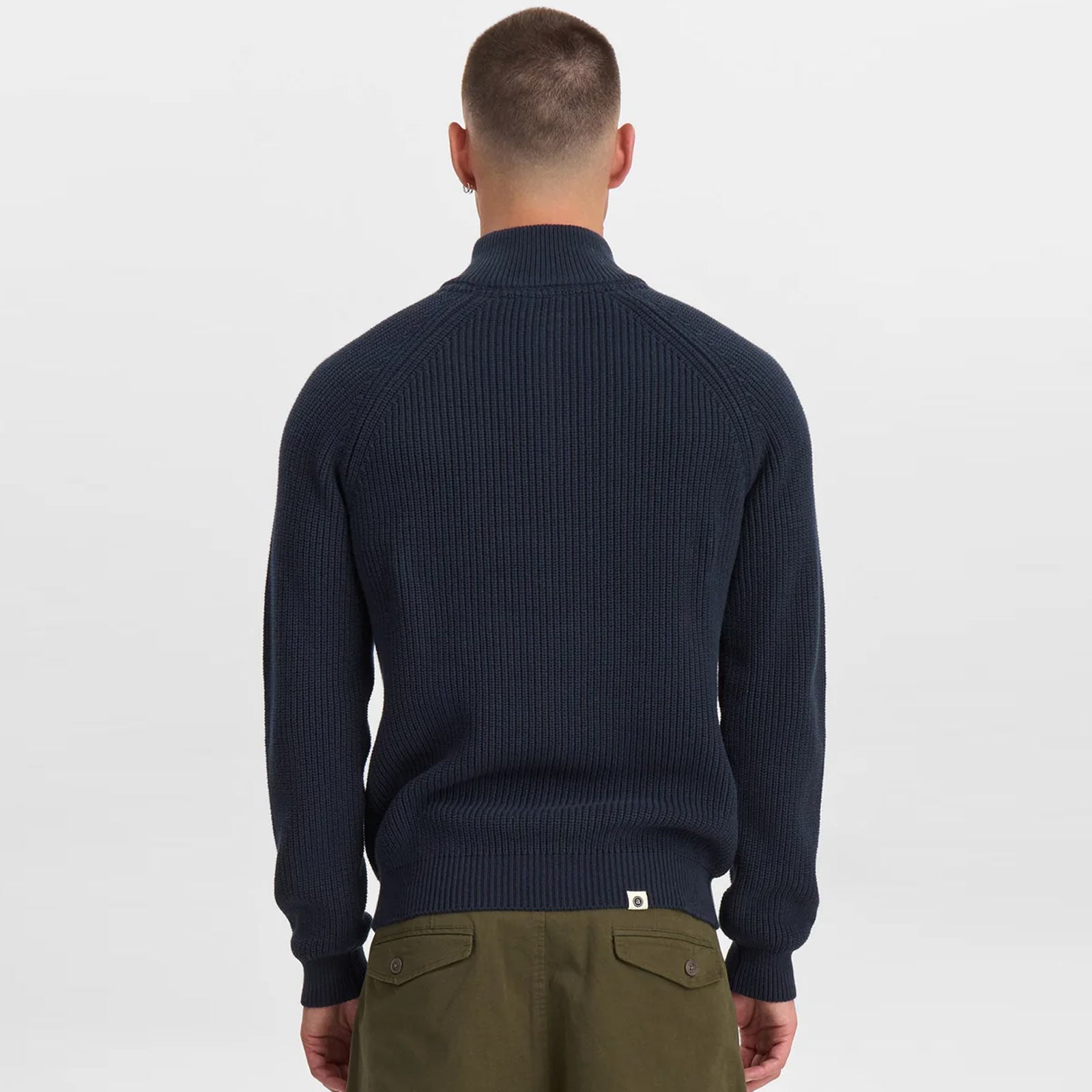 Aksune Patent Half Zip Knit Jumper sky captain Anerkjendt