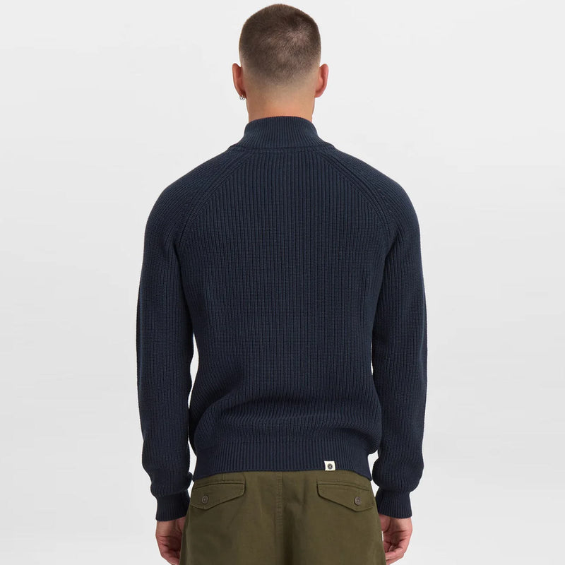 Aksune Patent Half Zip Knit Jumper sky captain Anerkjendt