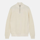 Aksune Patent Half Zip Knit Jumper tofu Anerkjendt