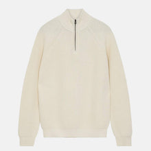 Aksune Patent Half Zip Knit Jumper tofu Anerkjendt