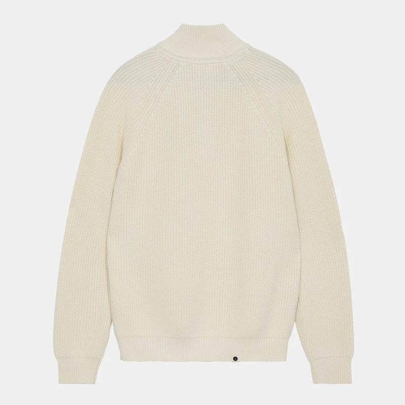 Aksune Patent Half Zip Knit Jumper tofu Anerkjendt