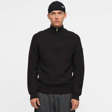 Aksune Patent Half Zip Knit caviar